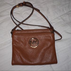 Light Brown Leather Shoulder Bag